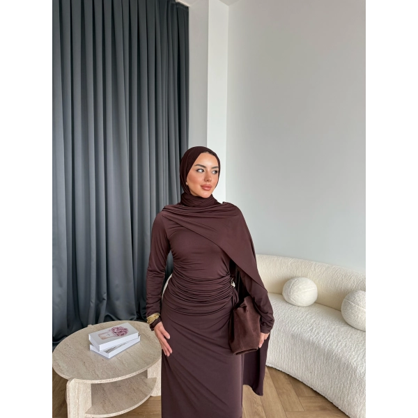 Sandy Arabic Elbise - Kahve