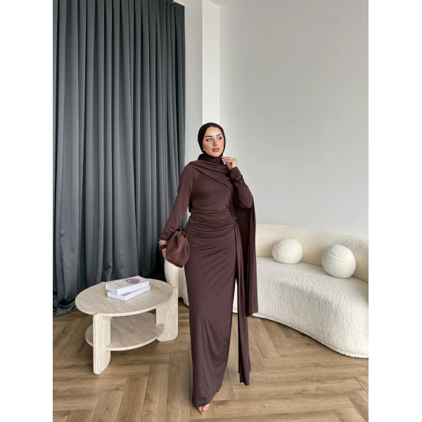 Sandy Arabic Elbise - Kahve
