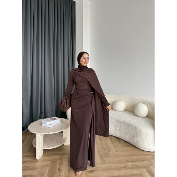 Sandy Arabic Elbise - Kahve