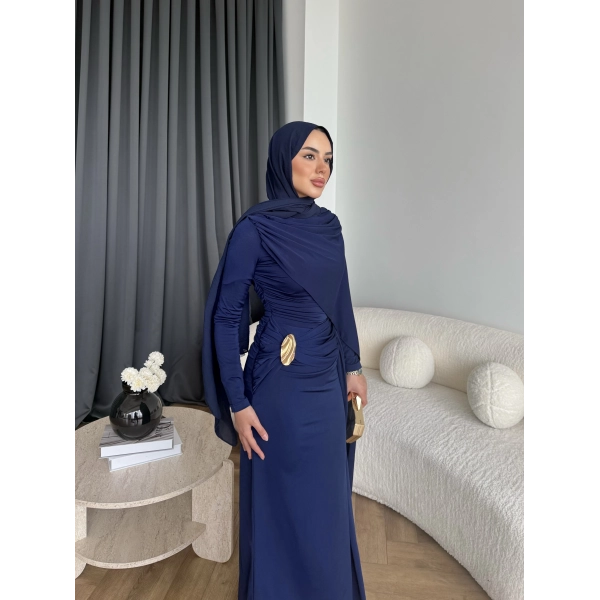 Sandy Arabic Elbise - Lacivert