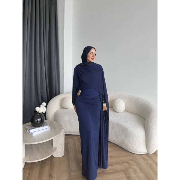 Sandy Arabic Elbise - Lacivert