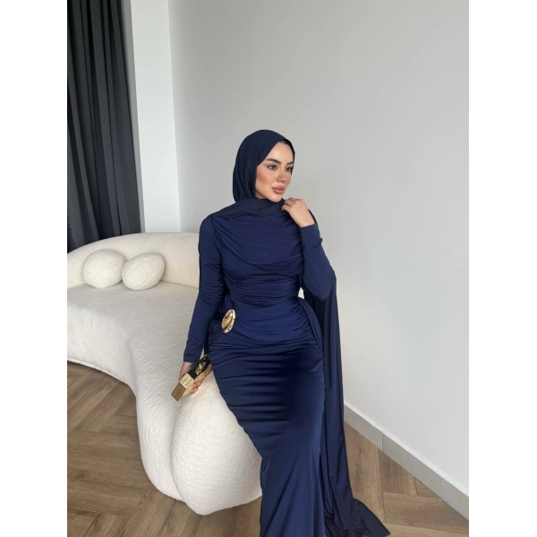 Sandy Arabic Elbise - Lacivert