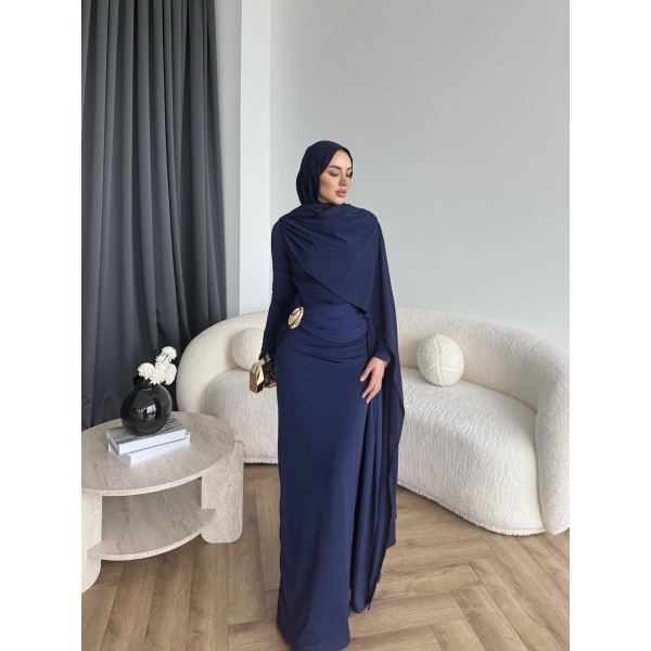 Sandy Arabic Elbise - Lacivert
