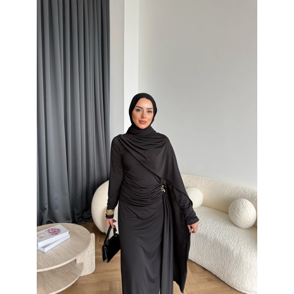 Sandy Arabic Elbise - Siyah