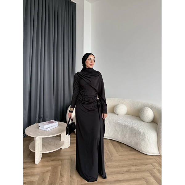 Sandy Arabic Elbise - Siyah