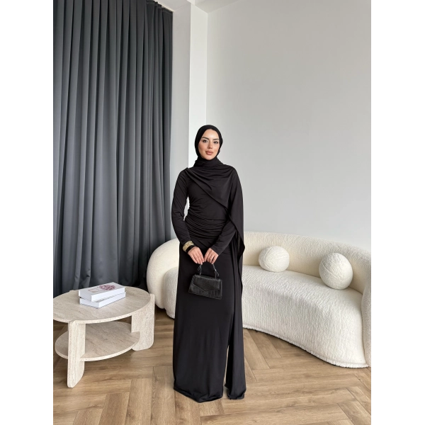 Sandy Arabic Elbise - Siyah