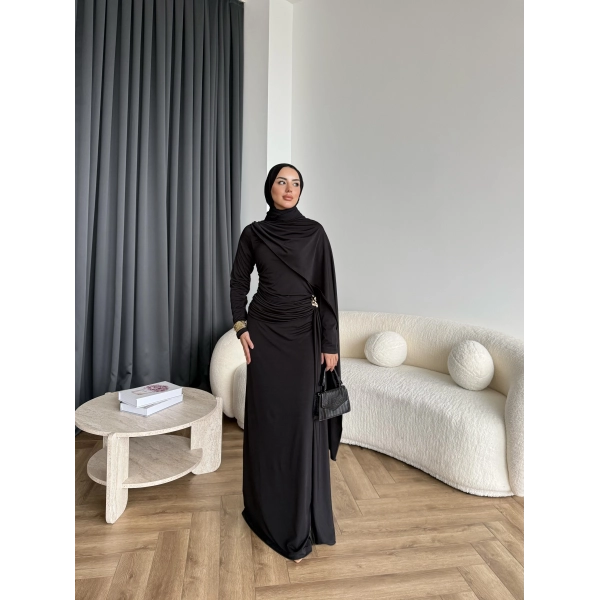 Sandy Arabic Elbise - Siyah
