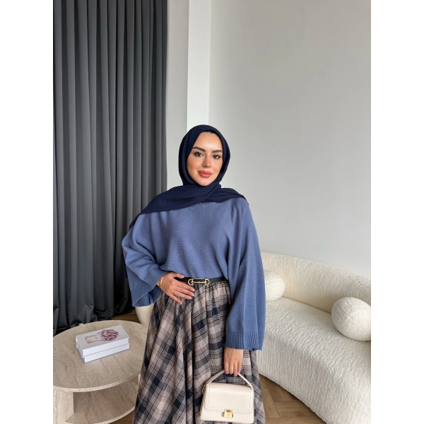 Sany Balon Kol Kazak - Indıgo