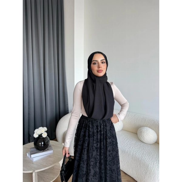 Sg - Dantel Detay Etek - Siyah