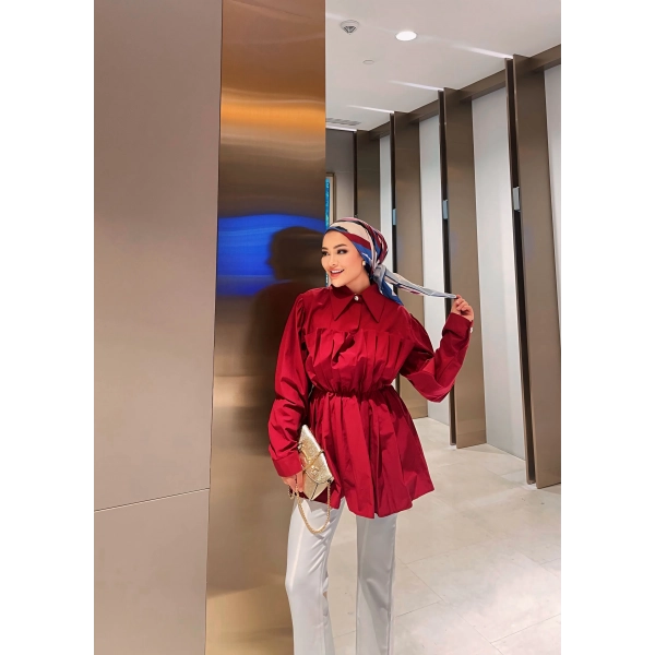 Splend Gömlek - Bordo