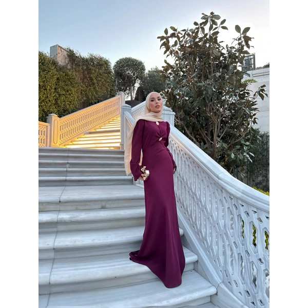 Sue Tasarım Elbise - Bordo