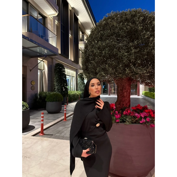 Sue Tasarım Elbise - Siyah ÖN SİPARİŞ