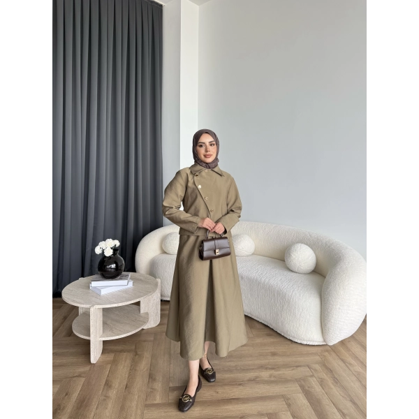 Tb - Nebal Gold Düğmeli Cupra Takım - Yeşil