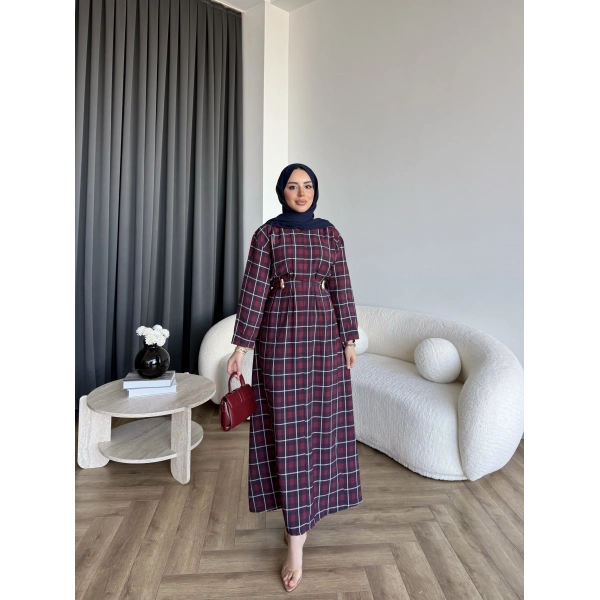 Tb - Wespa Kareli Elbise - Bordo