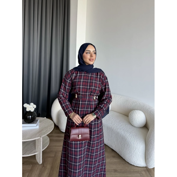 Tb - Wespa Kareli Elbise - Bordo