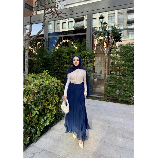 Tül Etek - Lacivert