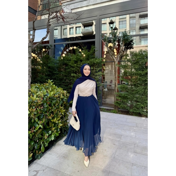 Tül Etek - Lacivert
