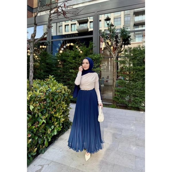 Tül Etek - Lacivert