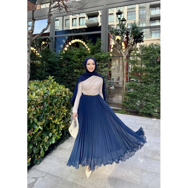 Tül Etek - Lacivert