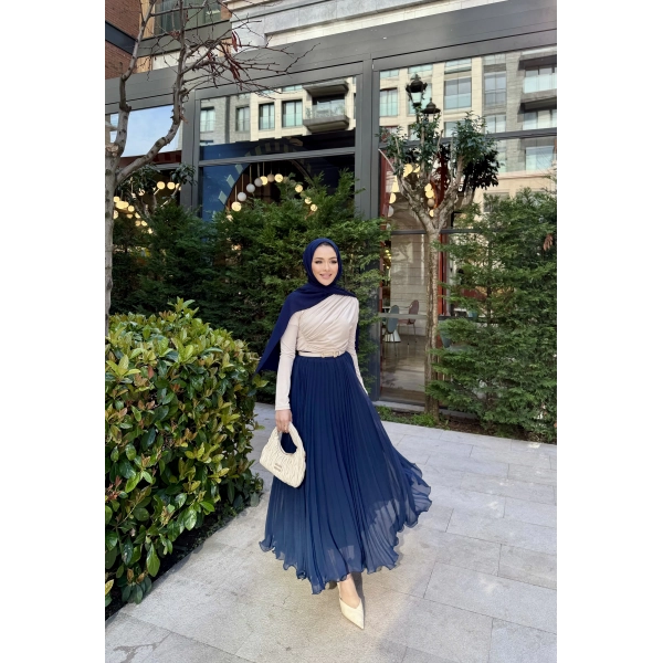 Tül Etek - Lacivert