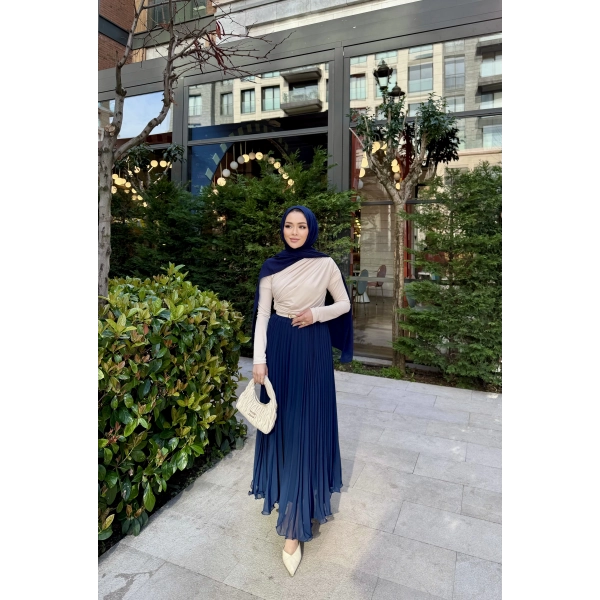 Tül Etek - Lacivert