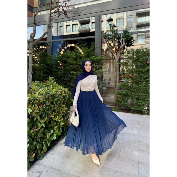 Tül Etek - Lacivert