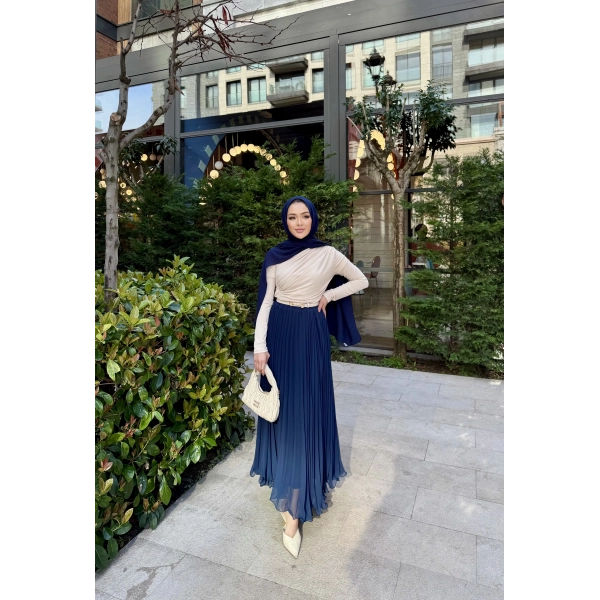 Tül Etek - Lacivert