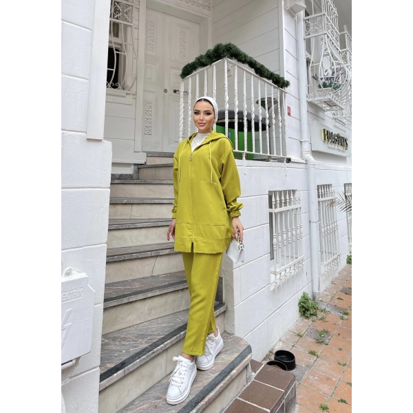 Ura Krep Takım - Yağ Yeşili