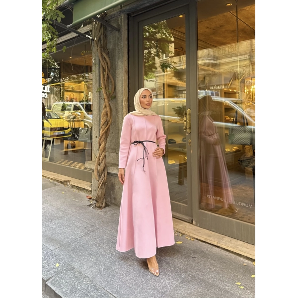 Zühre Puf Elbise - Pembe