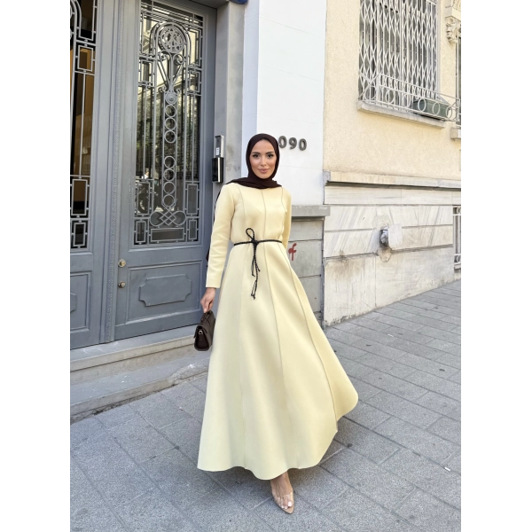 Zühre Puf Elbise - Sarı