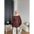 Hen - Mihra Bel Detaylı Gömlek - Kahve - ÖN SİPARİŞ