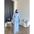 Fuş - Volan Kol Şifon Takım - Mavi - ÖN SİPARİŞTİR