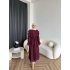 Tb - Dosha Fırfır Detay Elbise - Bordo