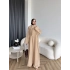 Bel - Zyra Omuz Şallı Yırtmaçlı Takım - Camel