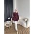 Hen - Choco Piliseli Gömlek - Bordo