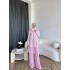 Pwn - Felan Çizgi Detay Atkılı Oysh Takım - Pembe