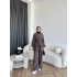 Pwn - Çiçek Desen Modal Takım - Kahve