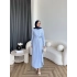 Sılan Yan Detaylı Elbise - Bebe Mavi