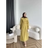 Tb - Havan Çapraz Elbise - Yağ Yeşil