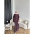 Bel - Tayla Asimetrik Şallı Takım - Bordo