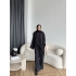 Bel - Tayla Asimetrik Şallı Takım - Siyah