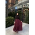 Kırışık Etek - Bordo