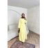 Linen Elbise - Sarı