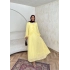 Meslen Şifon Elbise - Sarı