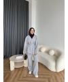 3 İplik Bağlamalı Takım - Gri