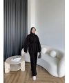 3 İplik Bağlamalı Takım - Siyah