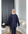 Tb - Eşla Gold Düğmeli Takım - Lacivert