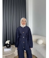 Tb - Eşla Gold Düğmeli Takım - Lacivert