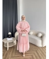 Hen - Luzy Şifon Elbise - Pembe