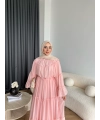 Hen - Luzy Şifon Elbise - Pembe